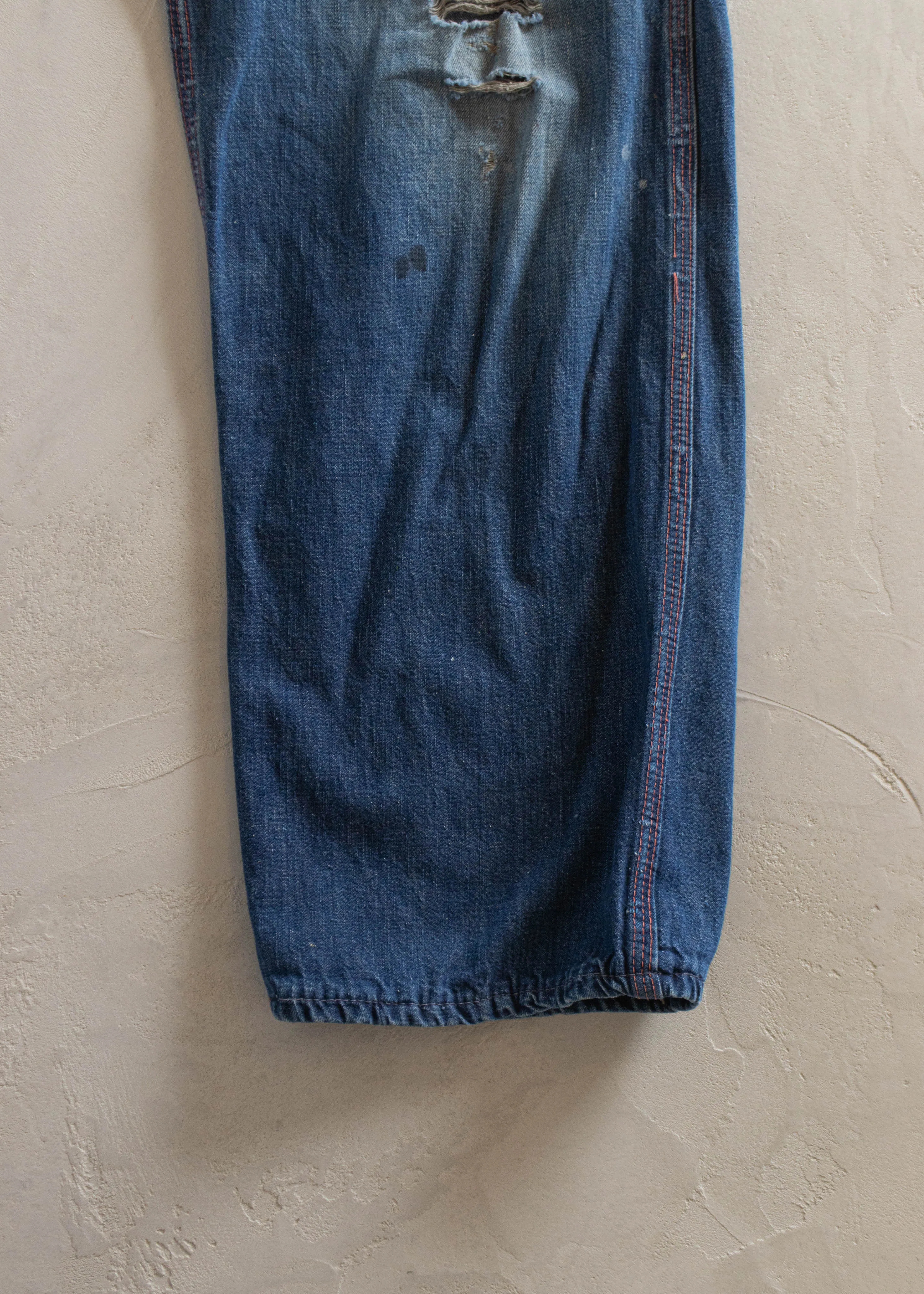 1950s Sanforized Denim Carpenter Pants Size Women's 30 Men's 32