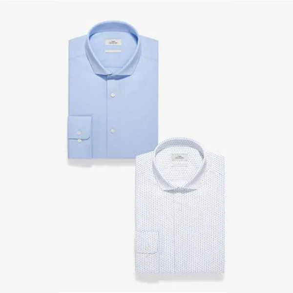 2PK BLUE PRINT SHIRTS