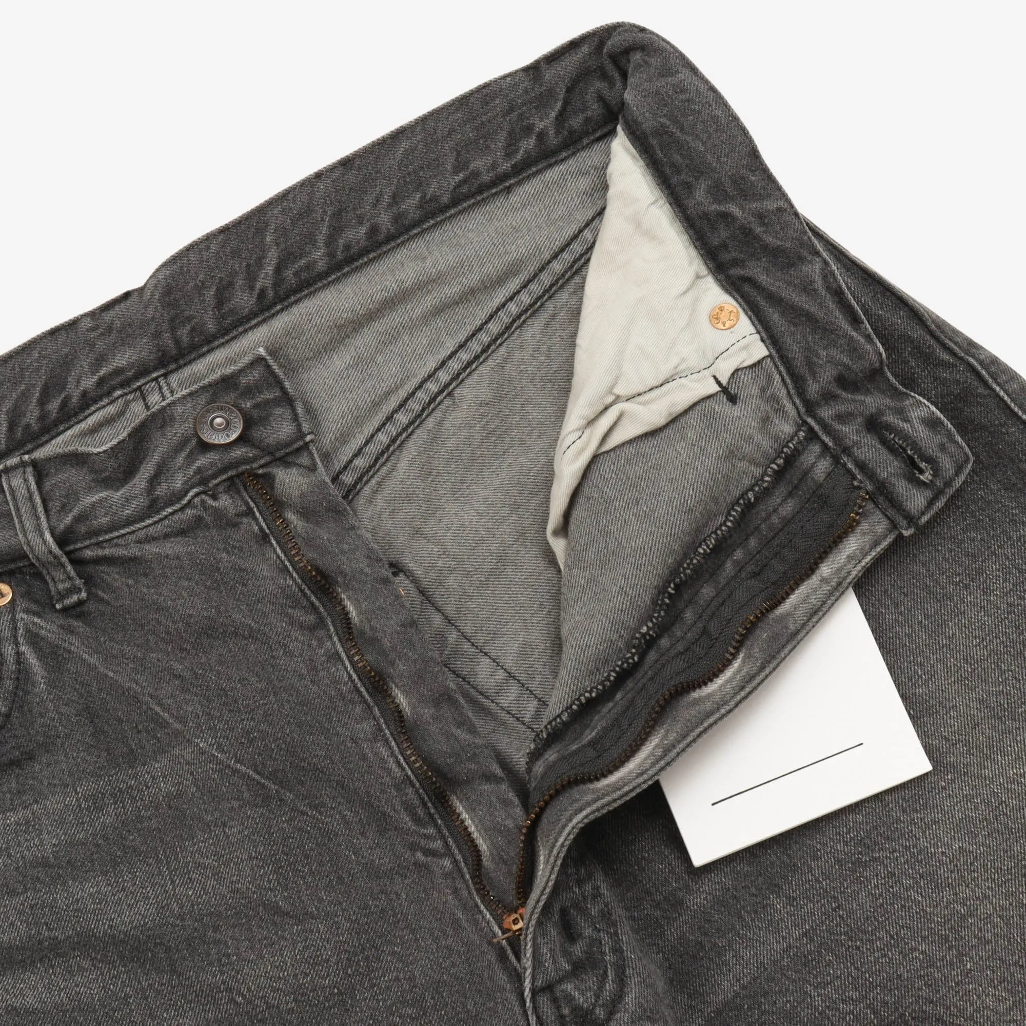 5 Pocket Zipper Front Denim Pants