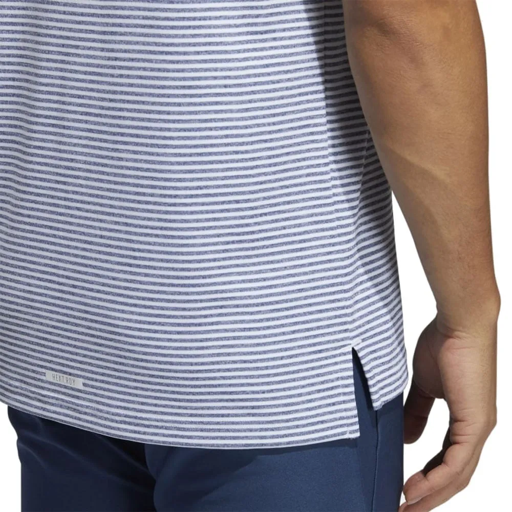 adidas HEAT.RDY Micro-Stripe Polo Shirt - Crew Navy/White
