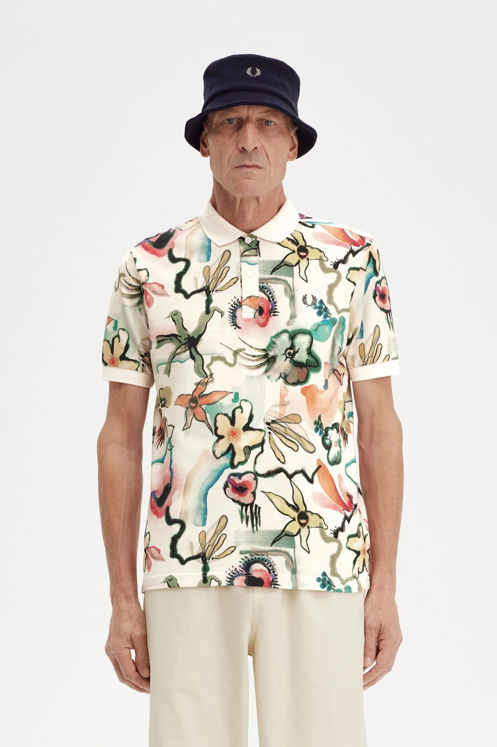 AMY PRINT FRED PERRY POLO SHIRT