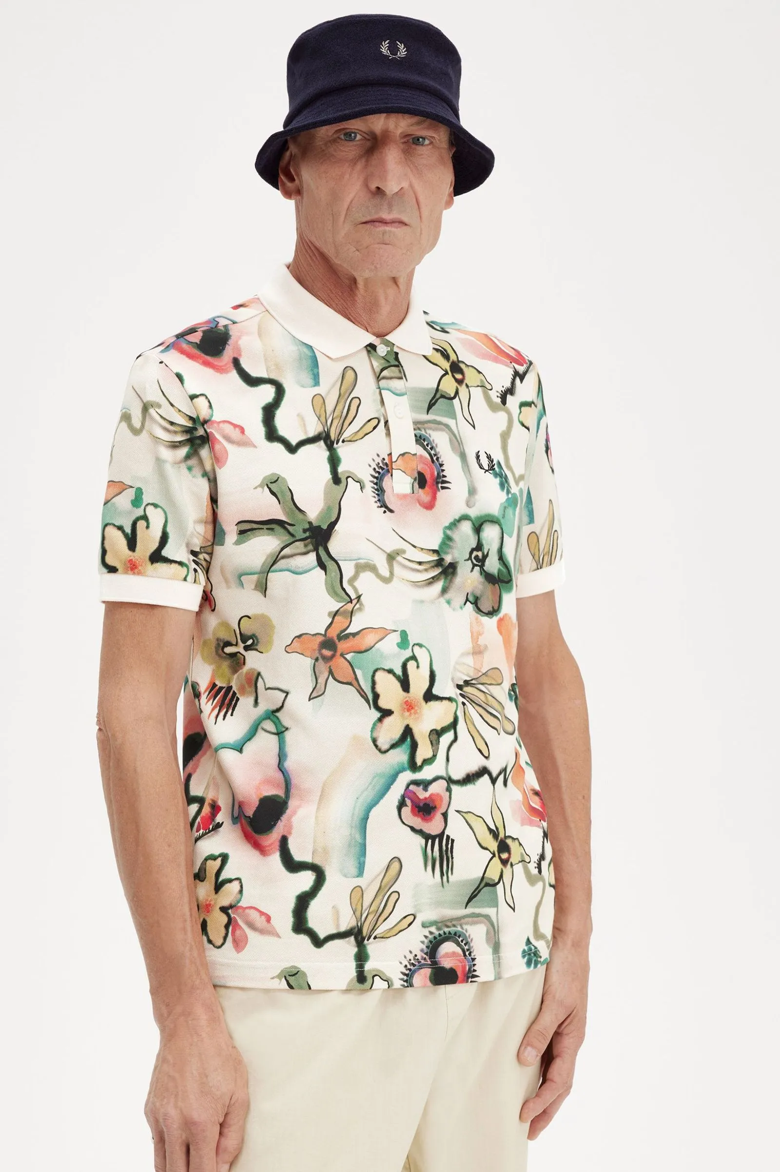 AMY PRINT FRED PERRY POLO SHIRT