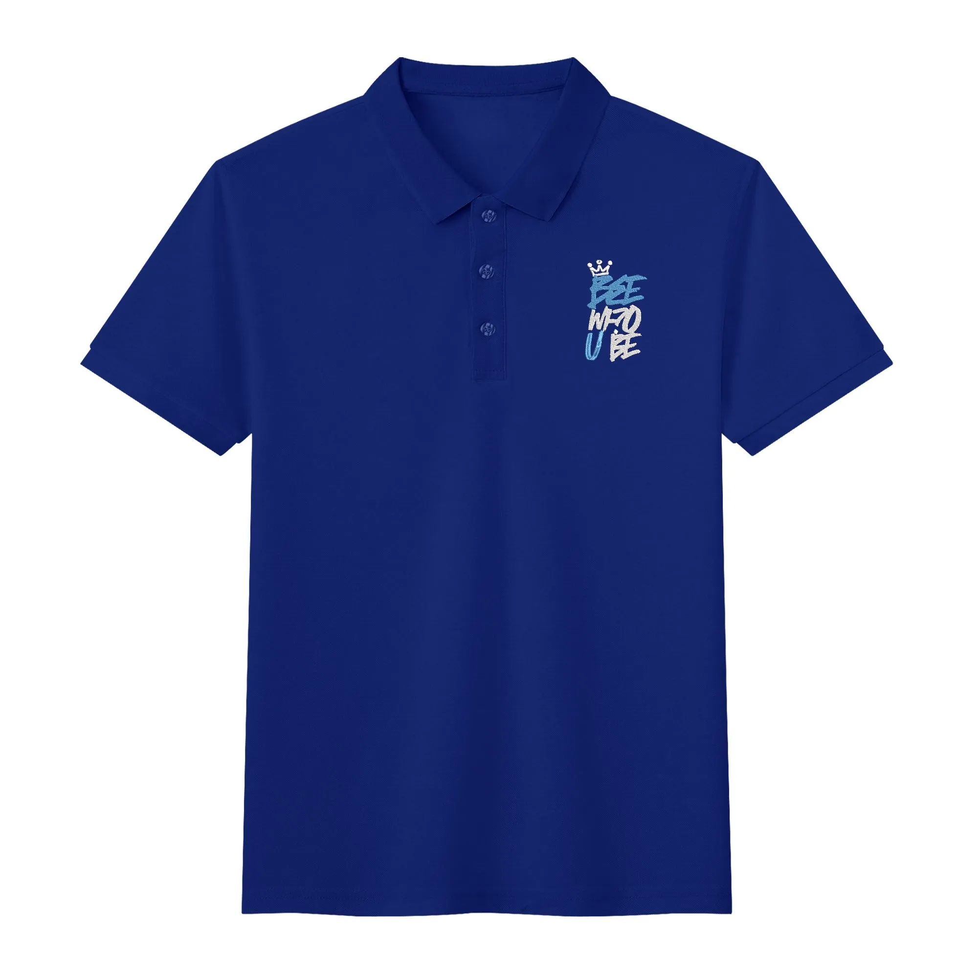 Bee Who U Be Embroidered Unisex Cotton Polo Shirt With Logo