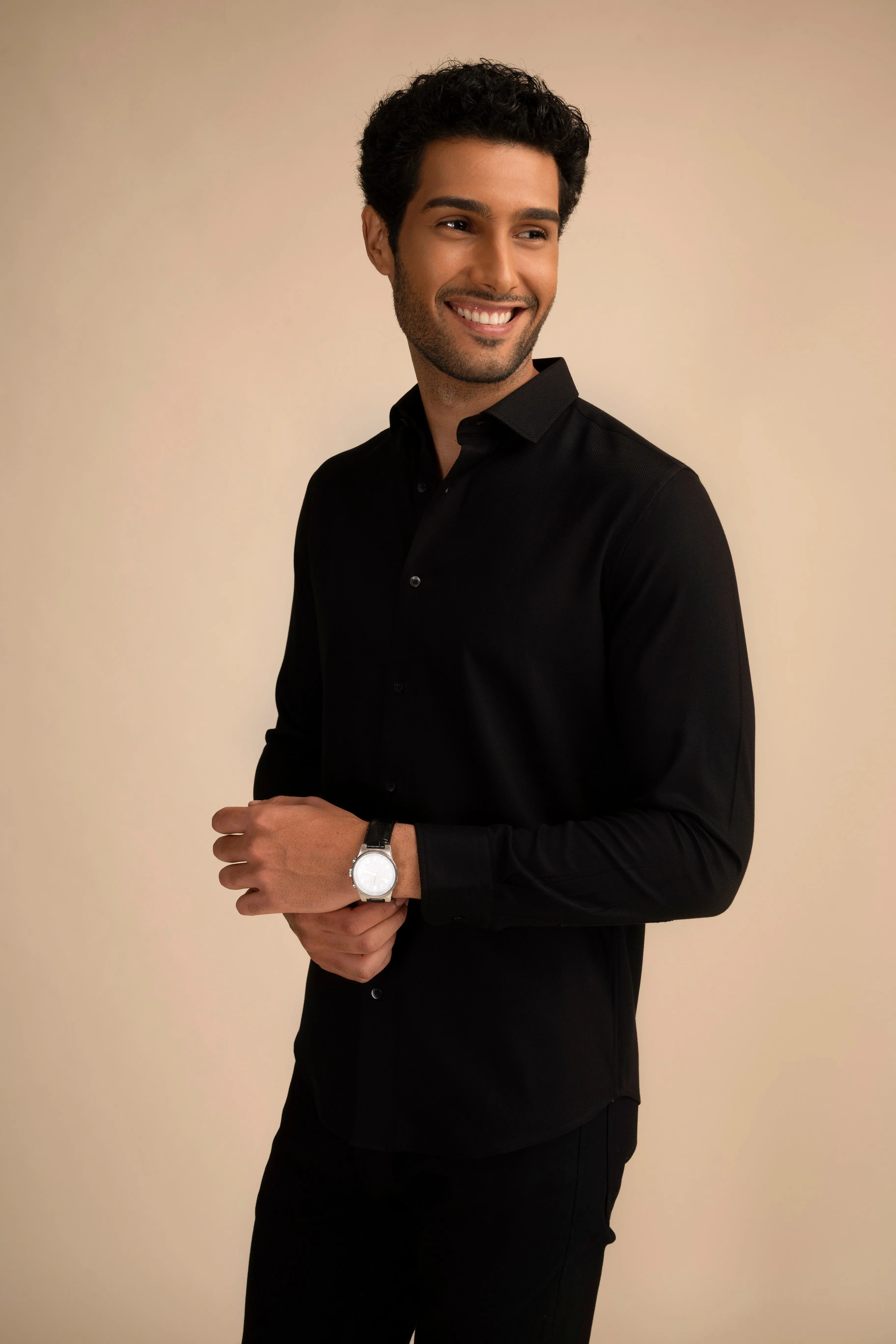 Black Micro Dot Shirt EOSS