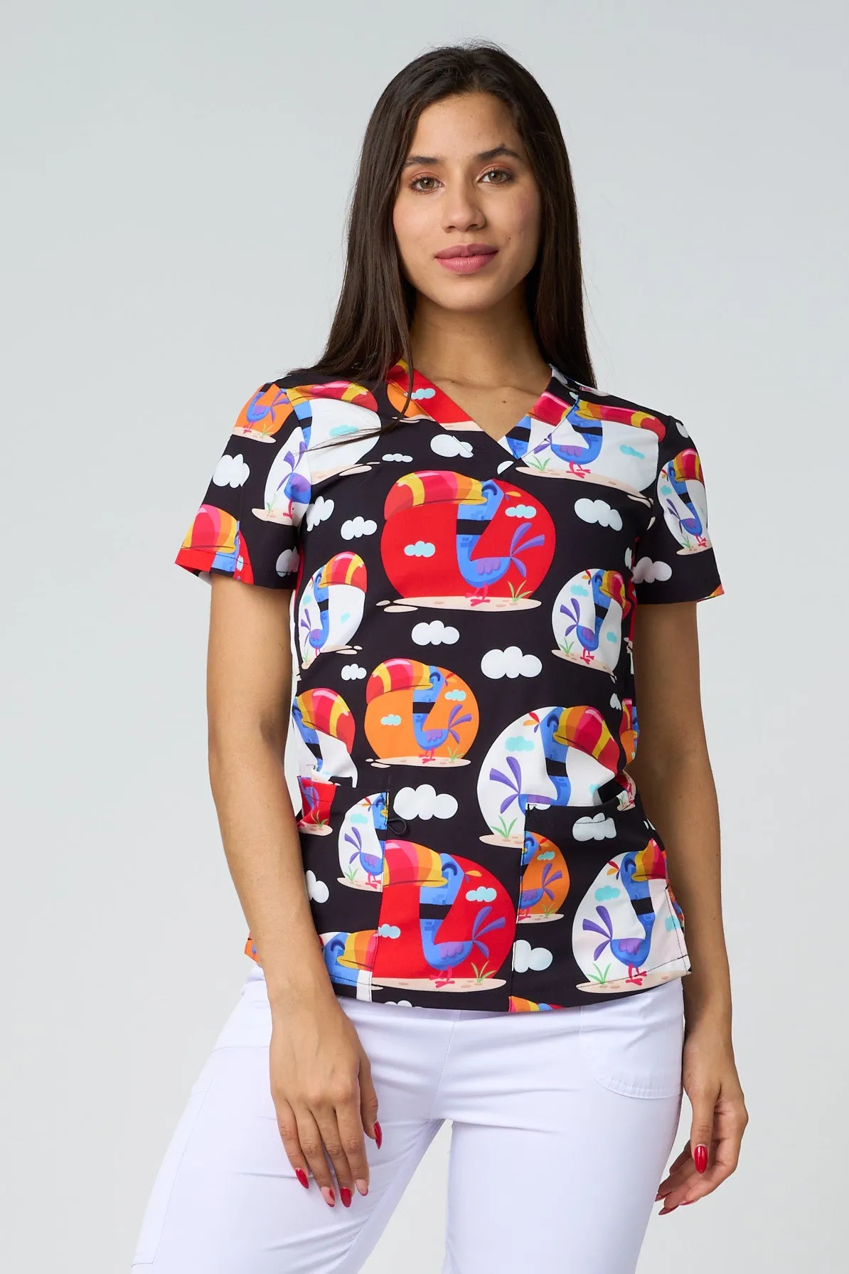 BLACK TUCAN-PRINTED SHIRTS