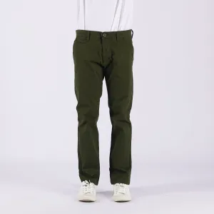 Bobson Japanese Men's Basic Non-Denim Chino Pants Mid Waist 164509 (Fatigue)