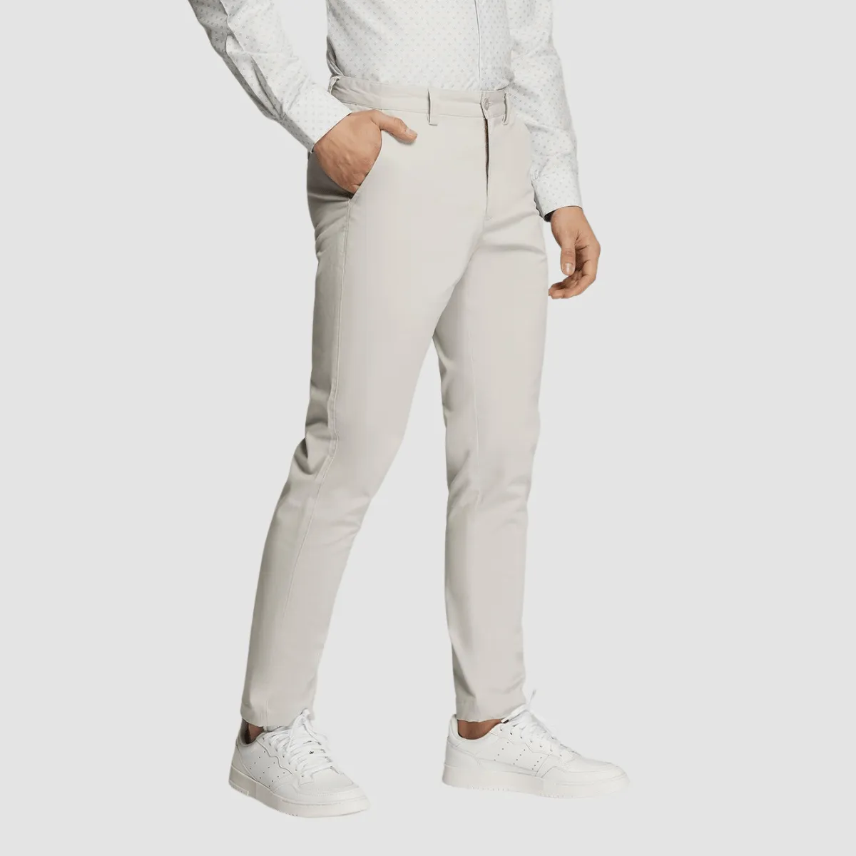 Boulvandre Mens Urban Behaviour Chino Pants in Silver