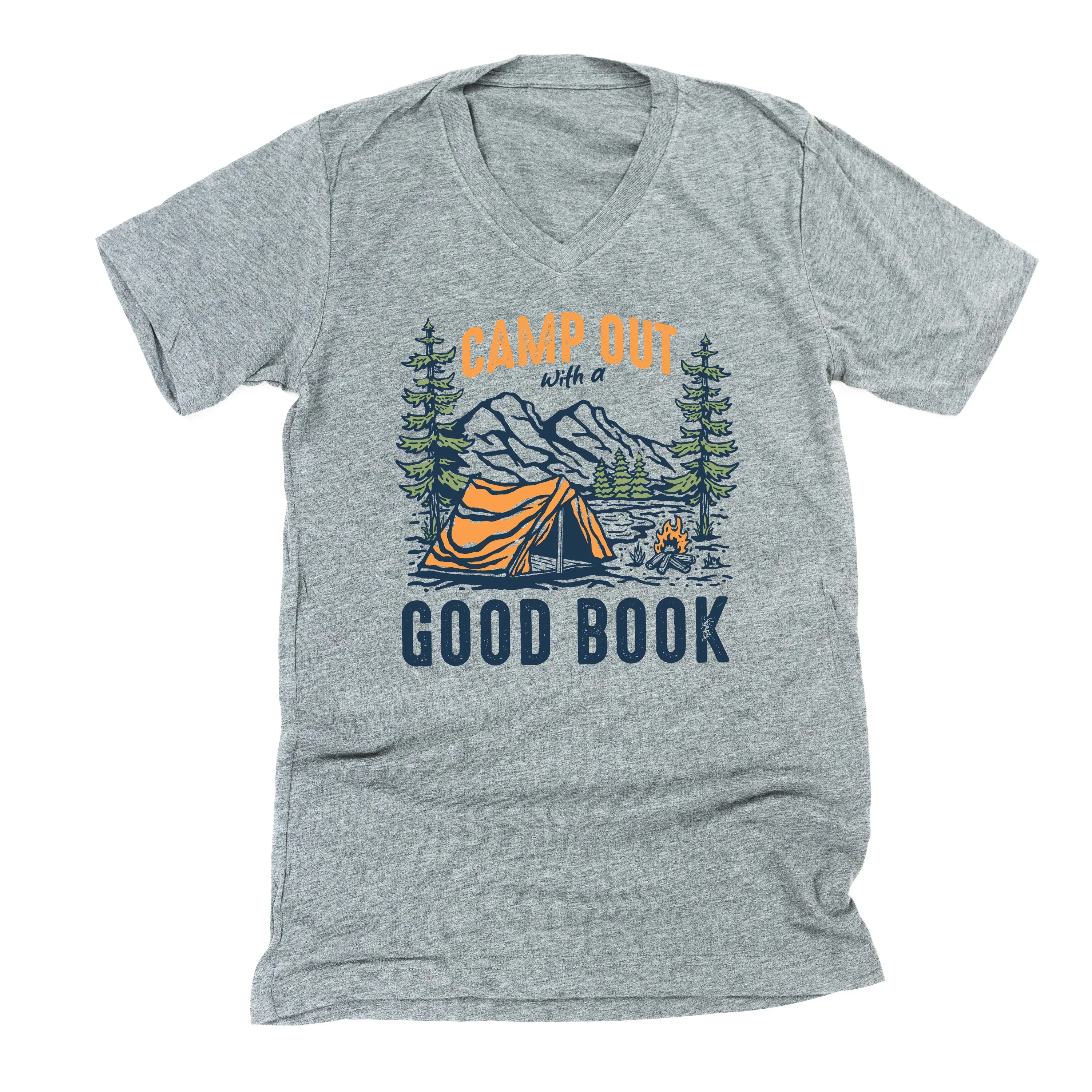 Camp Out with a Good Book - Unisex Tee