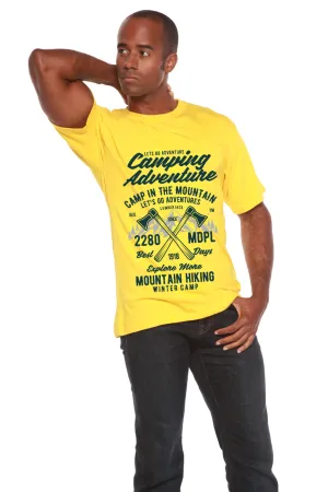 Camping Adventure Men's Bamboo Viscose/Organic Cotton Short Sleeve Graphic T-Shirt