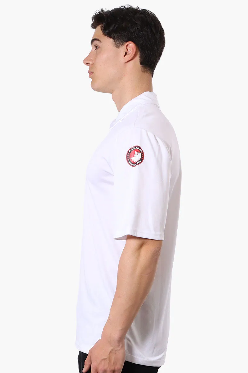 Canada Weather Gear Mesh Short Sleeve Polo Shirt - White