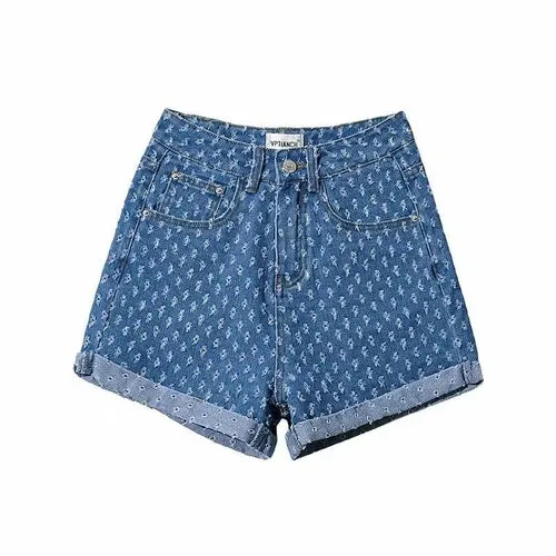 Casual Blue Shorts For Women