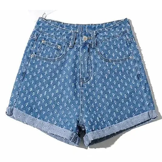 Casual Blue Shorts For Women