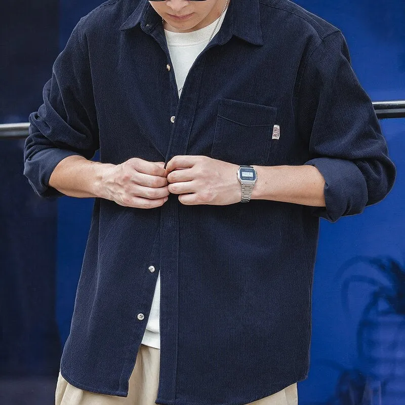 Casual Corduroy Slim Fit Shirts