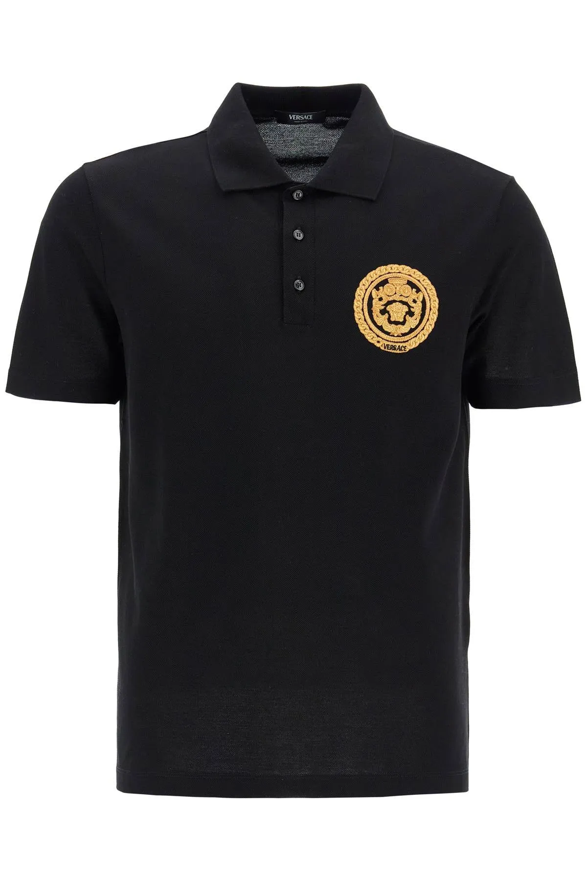 chain crest polo shirt 1013906 1A13413 BLACK