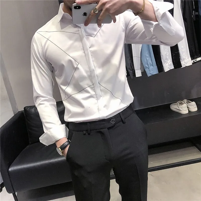 Classy Contrast Starline Patterned Shirts