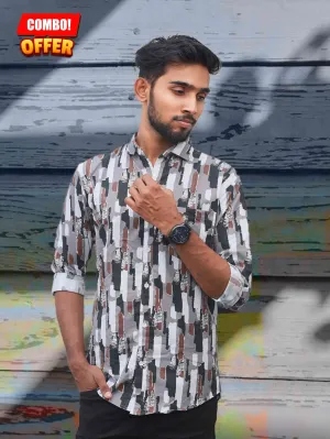 Combo Offer: Full-Sleeve Casual Shirts in Cotton Blend - ₹498