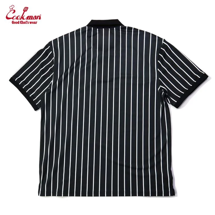 Cookman Polo Shirts - Stripe : Black