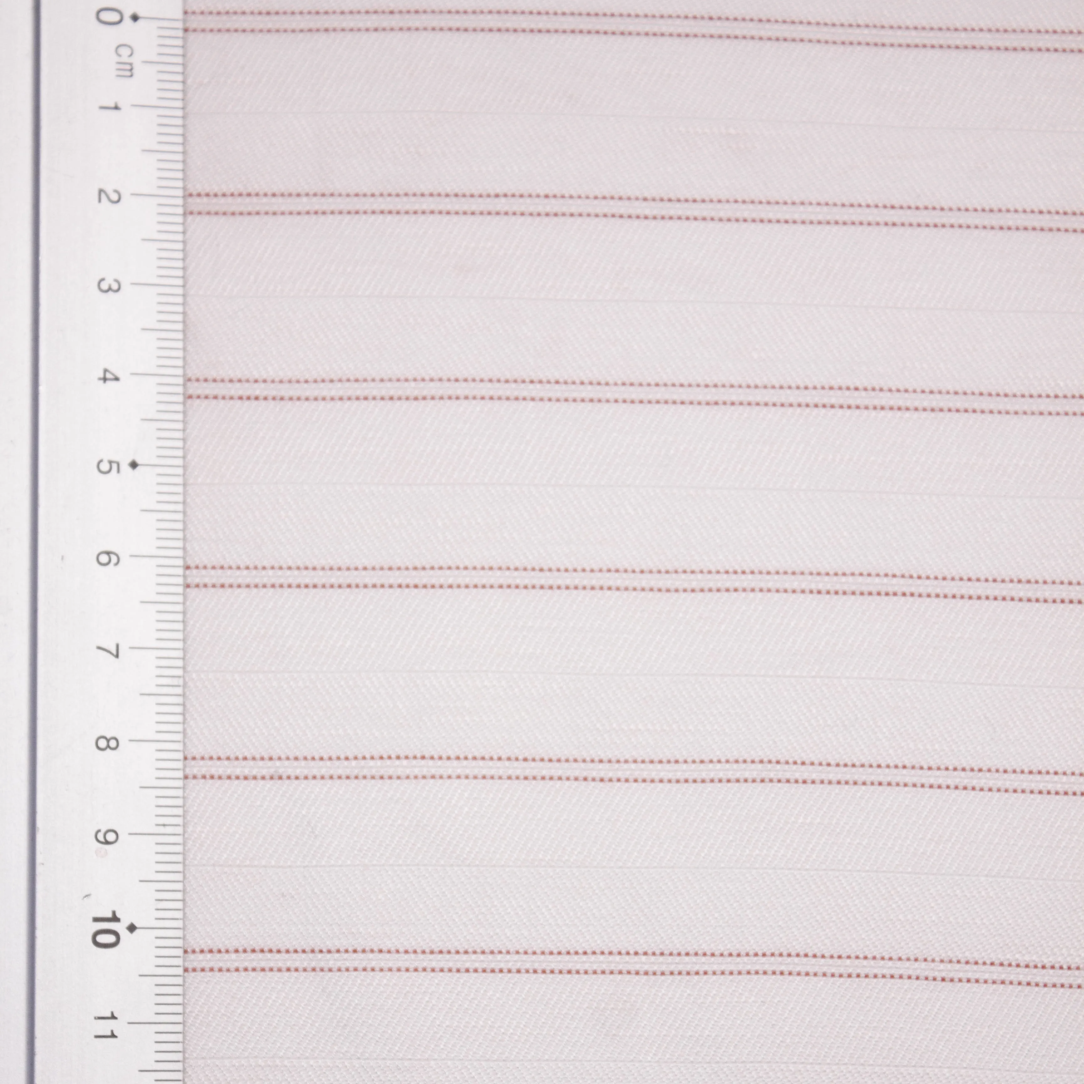 Curtis Off White & Terracotta Striped Cotton Viscose Blend