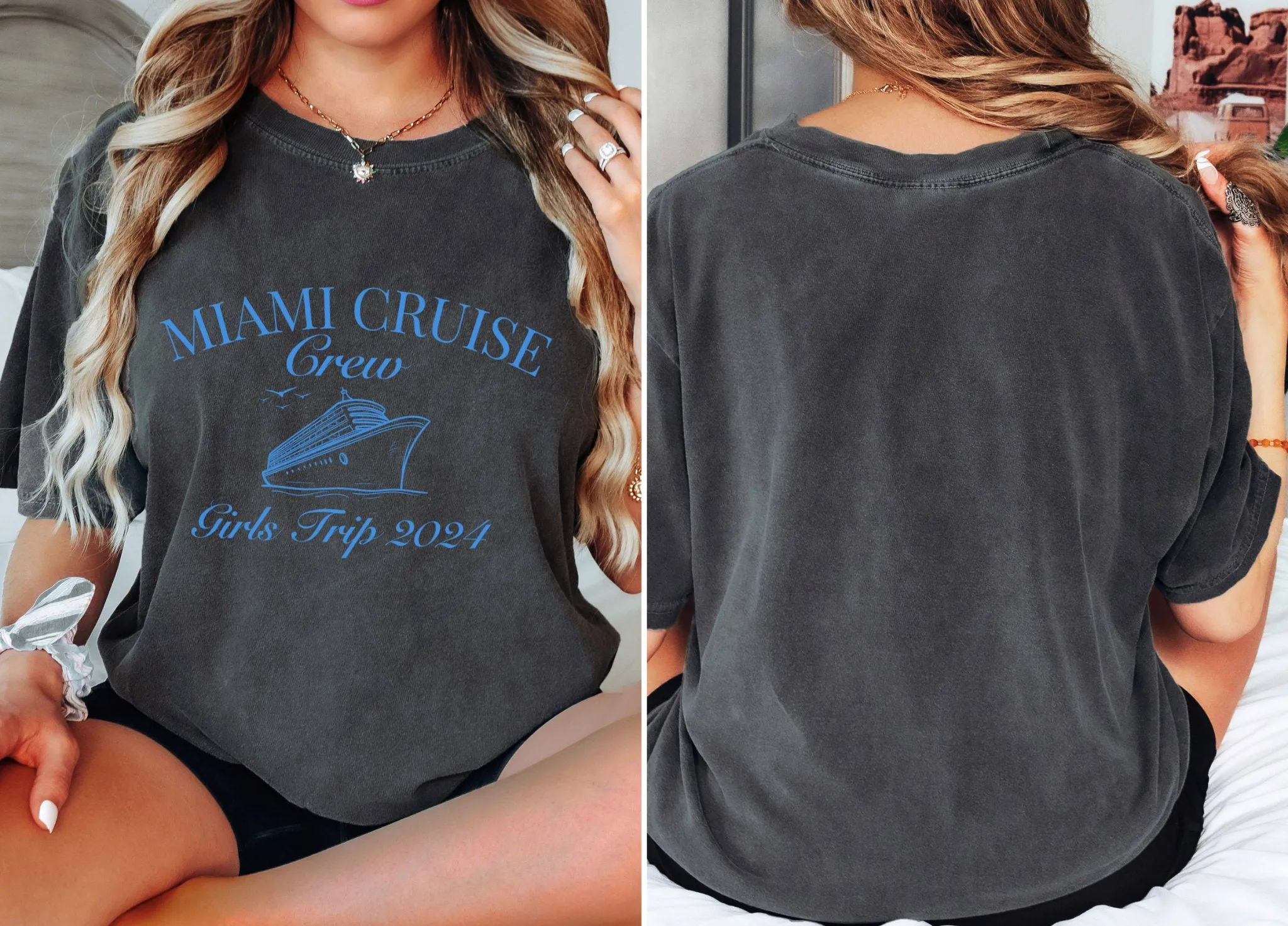 Custom cruise shirts,Matching Cruise Shirts,  2024 Girls Trip, Family Vacation Tshirts, Cruise Squad 2024, Group Personalized Cruise Shirts