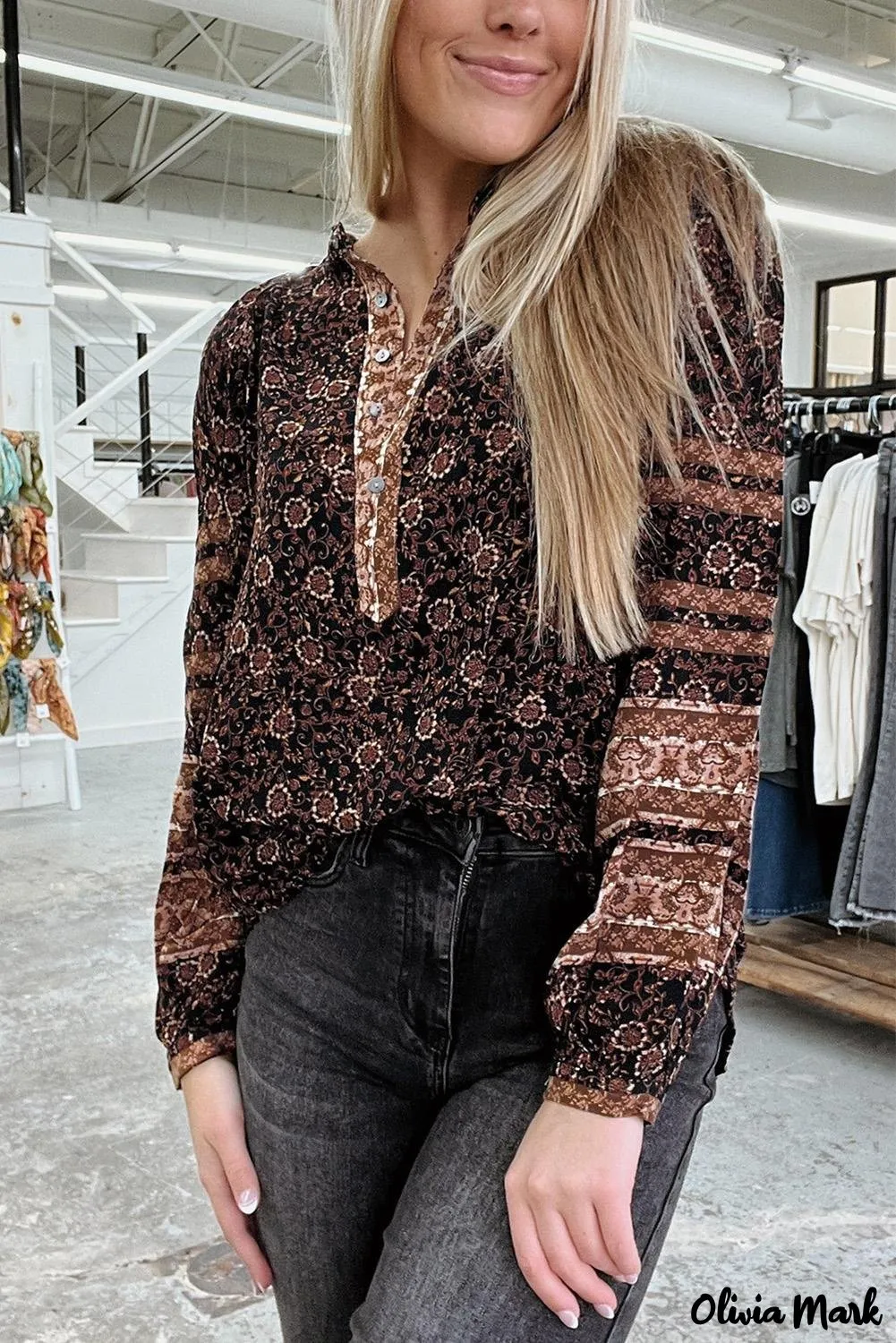 Deanwangkt - Vintage flower print blouse