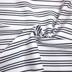 Dermont Blue Striped Cotton Twill