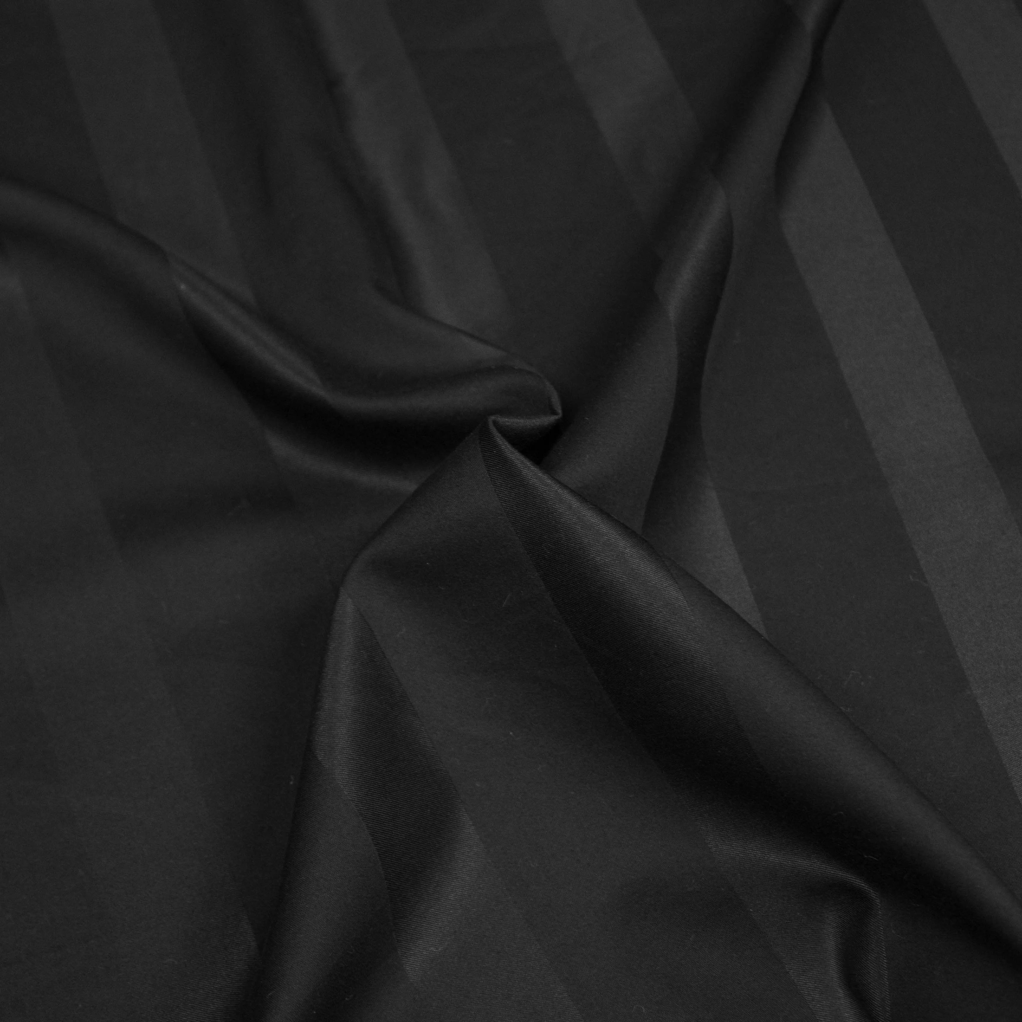 Doris Black Striped Viscose