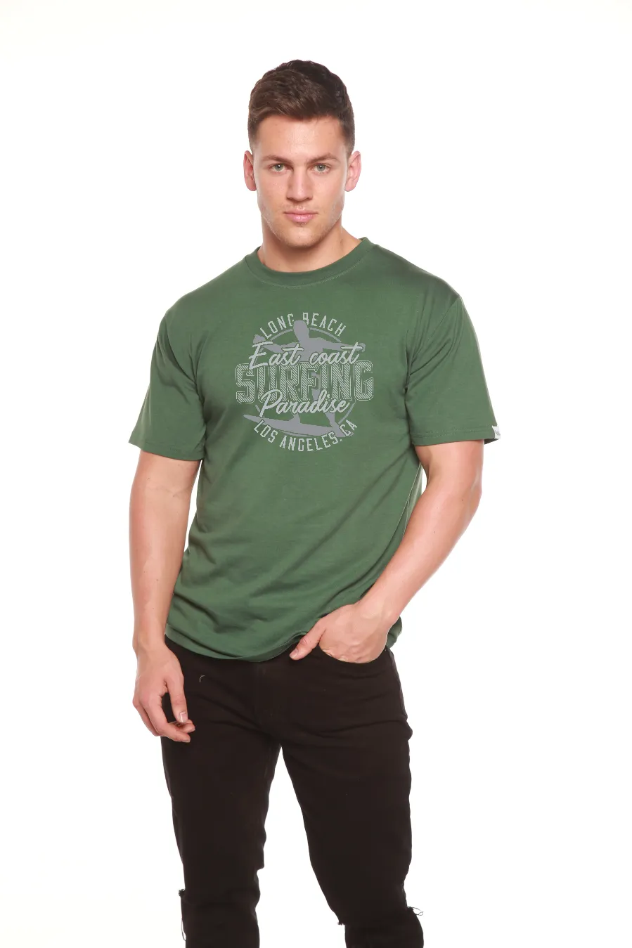 East Coast Paradise Men's Bamboo Viscose/Organic Cotton Short Sleeve Graphic T-Shirt