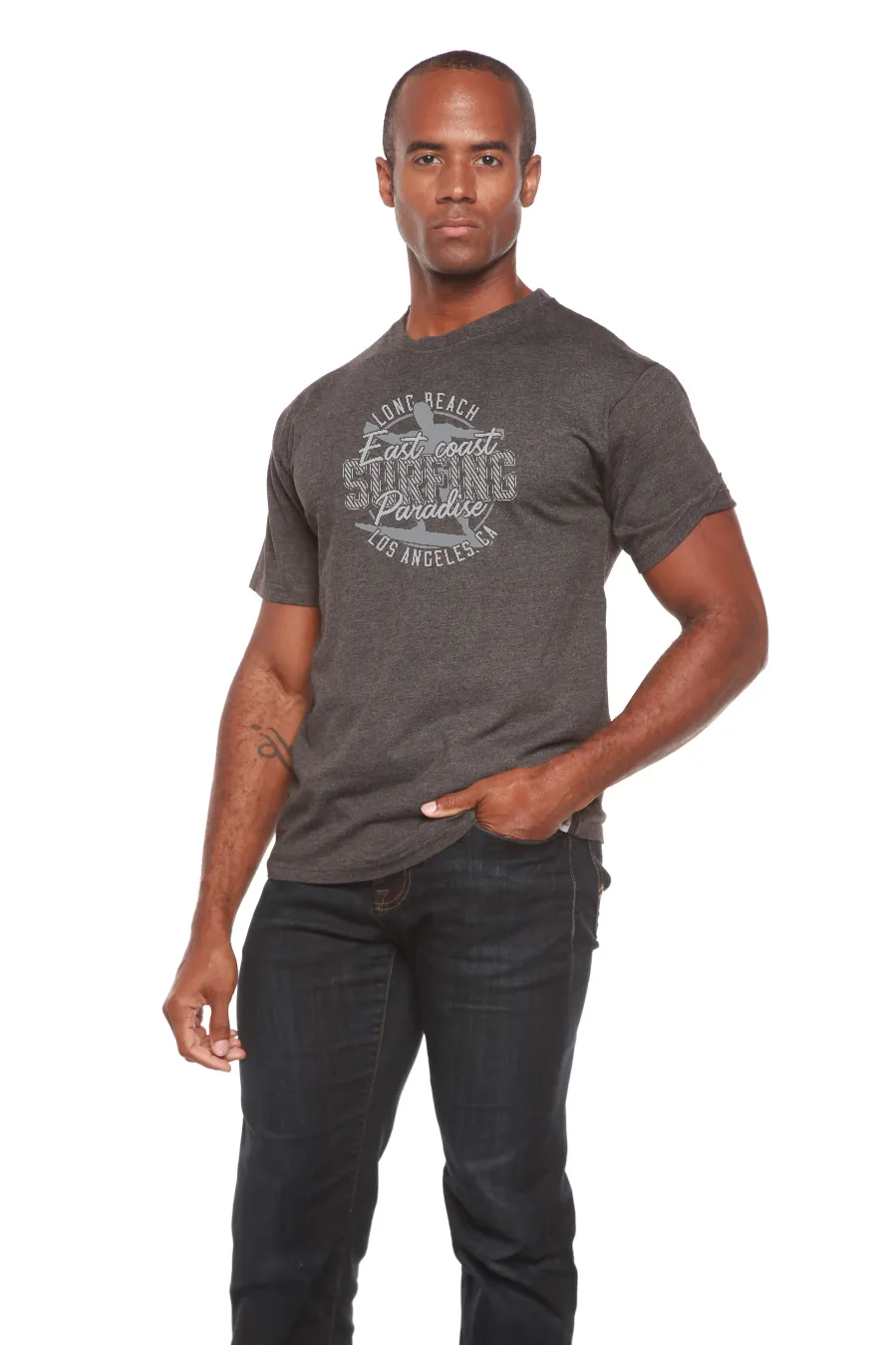 East Coast Paradise Men's Bamboo Viscose/Organic Cotton Short Sleeve Graphic T-Shirt