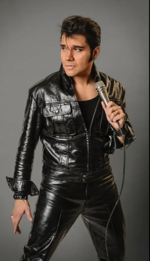 Elvis Black Leather Pants