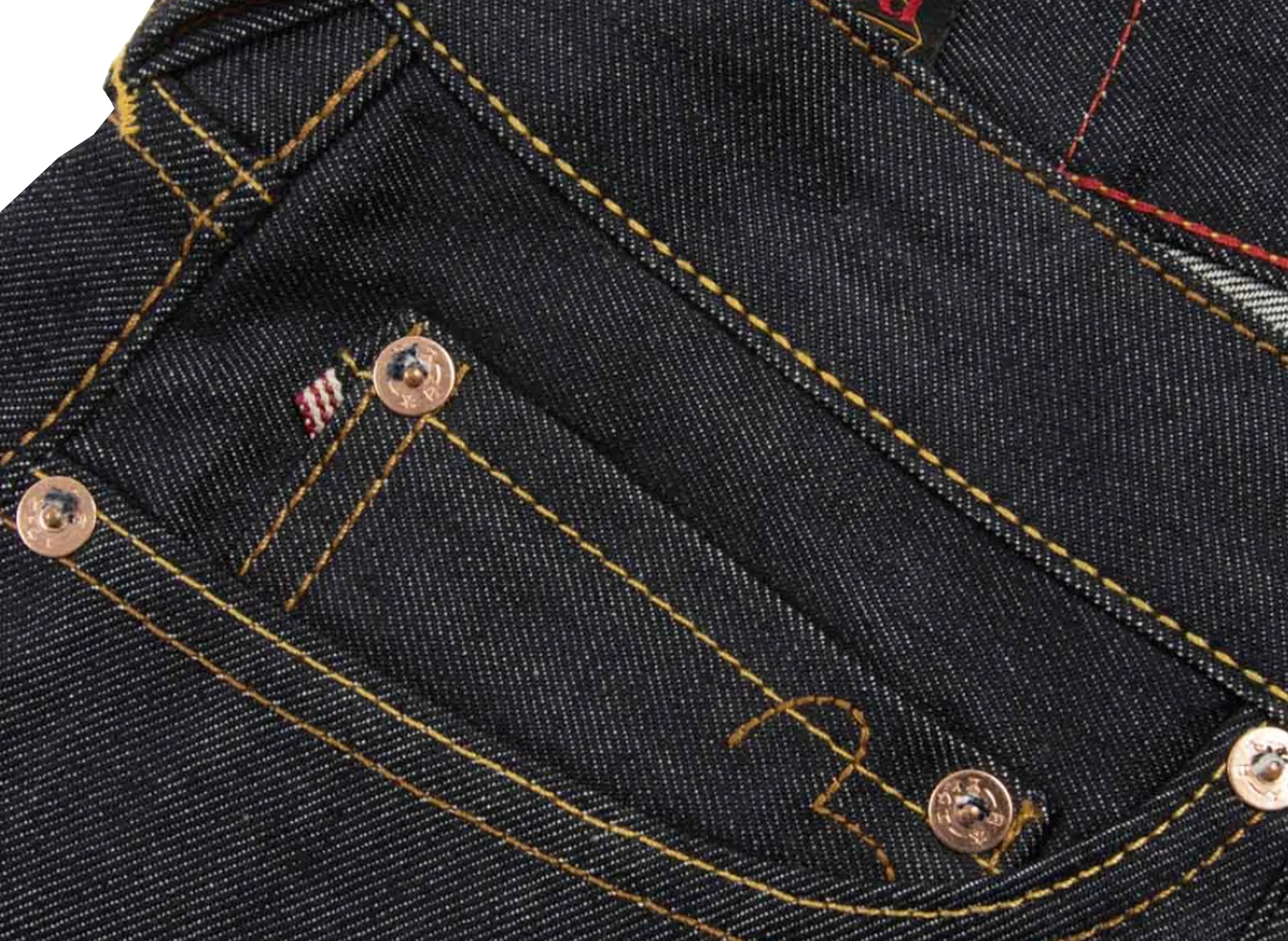 Evisu Deer & Seagull Embroidery Slim Fit Selvedge Denim Jeans
