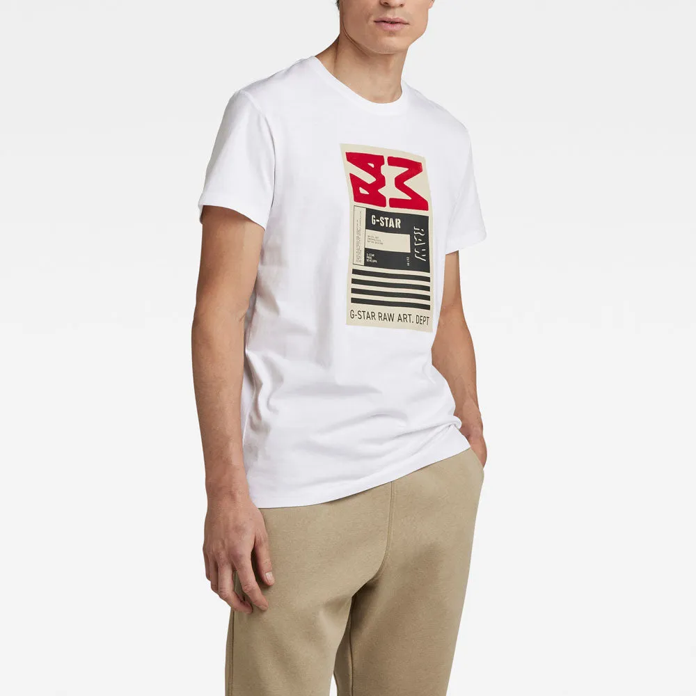 Flock Graphic Cotton T-Shirt - White