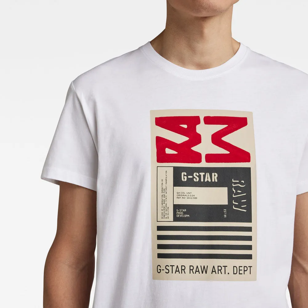 Flock Graphic Cotton T-Shirt - White