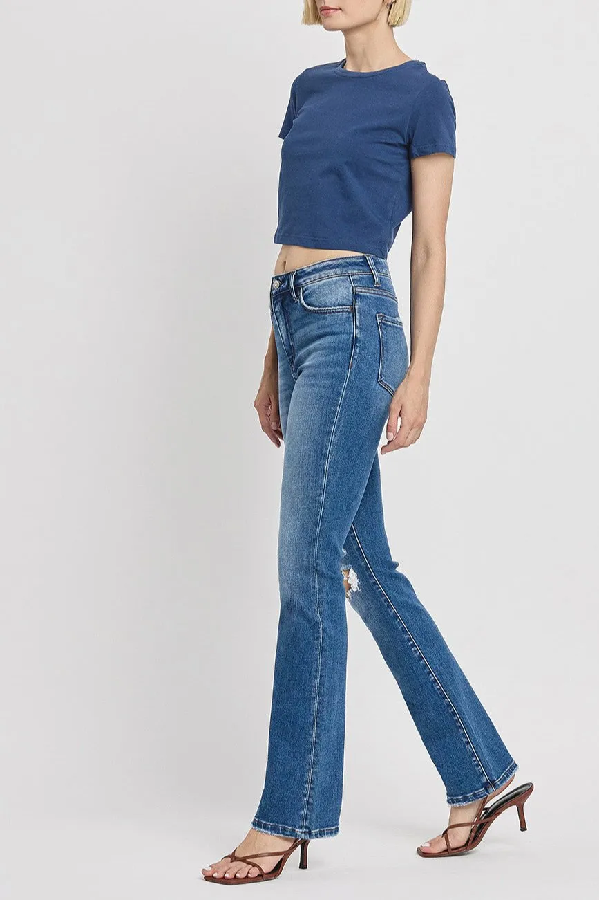 Flying Monkey - Bergenia - Stretch High Rise Bootcut Flare - F4847N