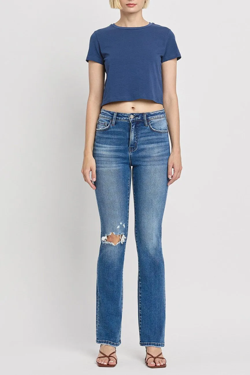 Flying Monkey - Bergenia - Stretch High Rise Bootcut Flare - F4847N