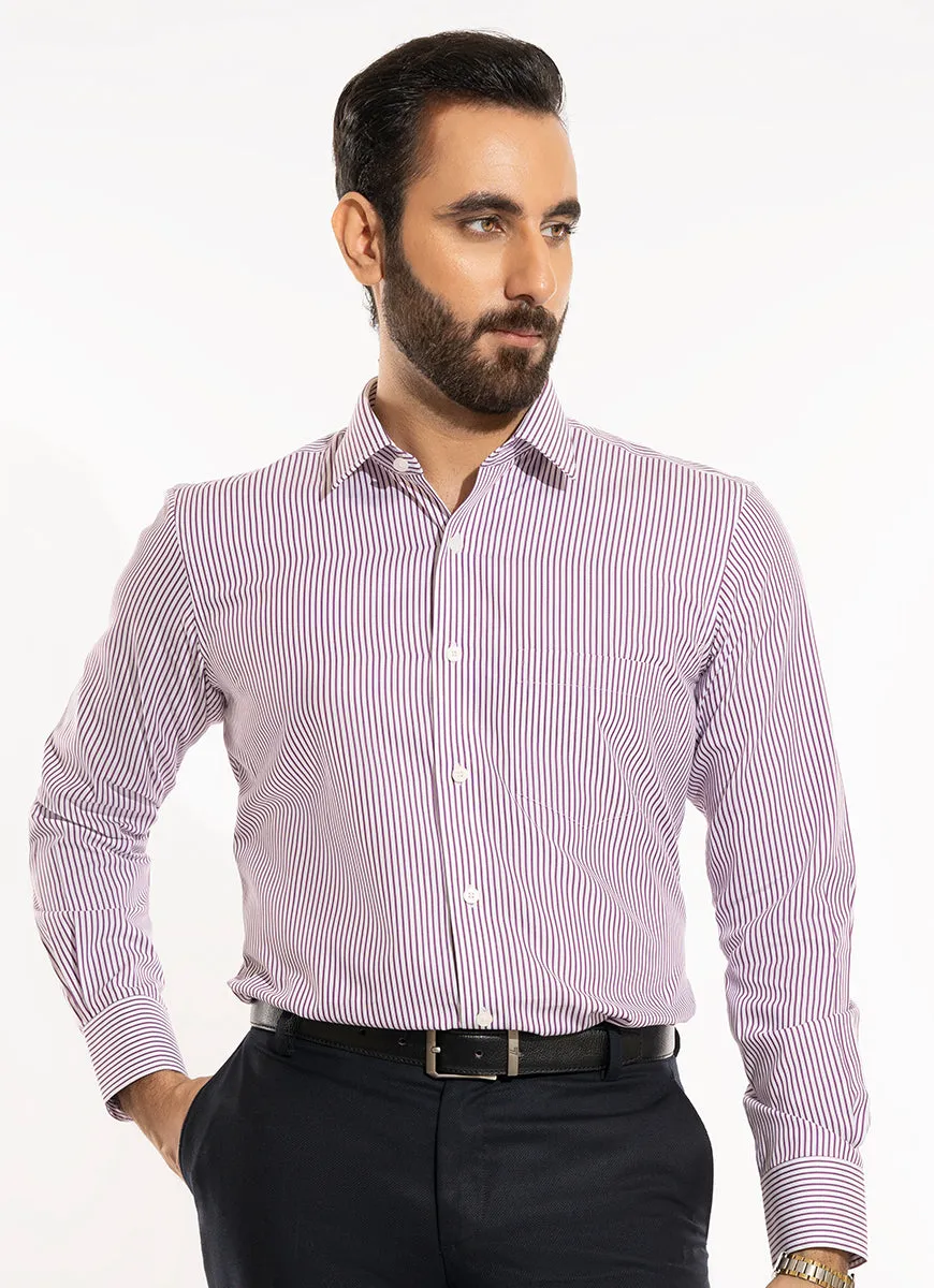 Formal Shirt - Supernova Silver Pink Textured