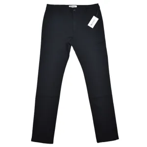 FRONT ROW MEN'S STRETCH COTTON CHINO PANTS - BLACK