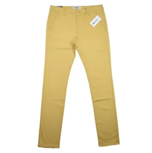 FRONT ROW MEN'S STRETCH COTTON CHINO PANTS - KHAKI