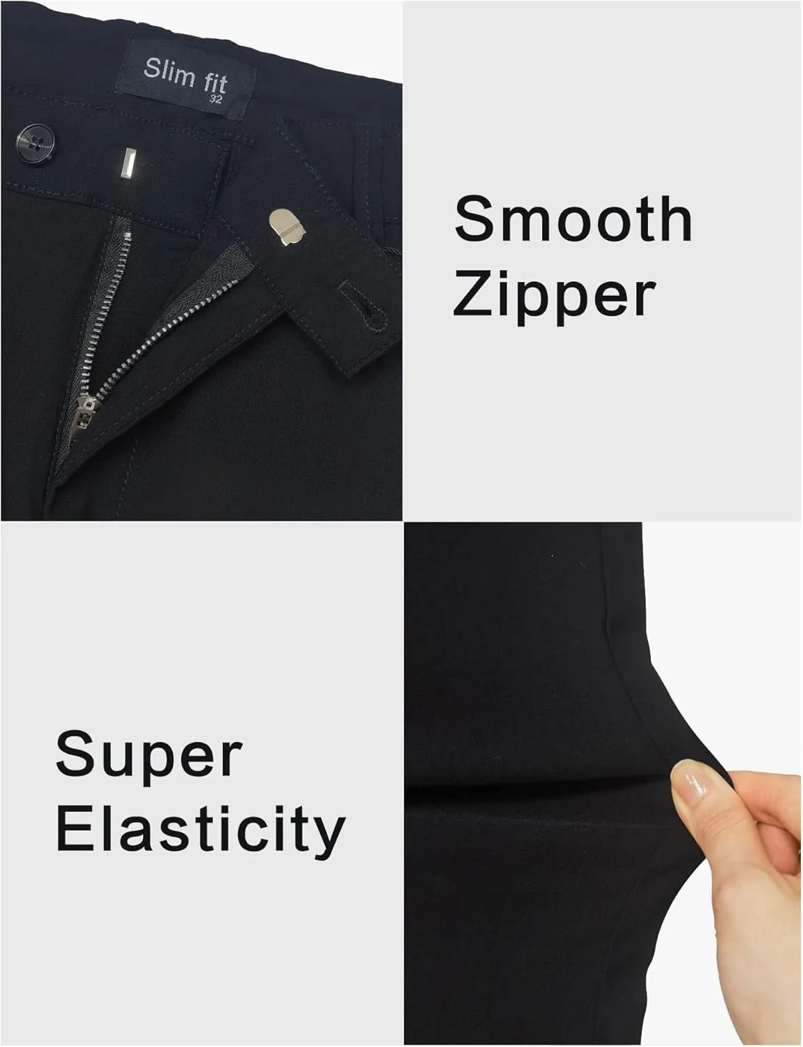 GINGTTO Mens Dress Pants Slim Fit Chino Pants for Men Stretch
