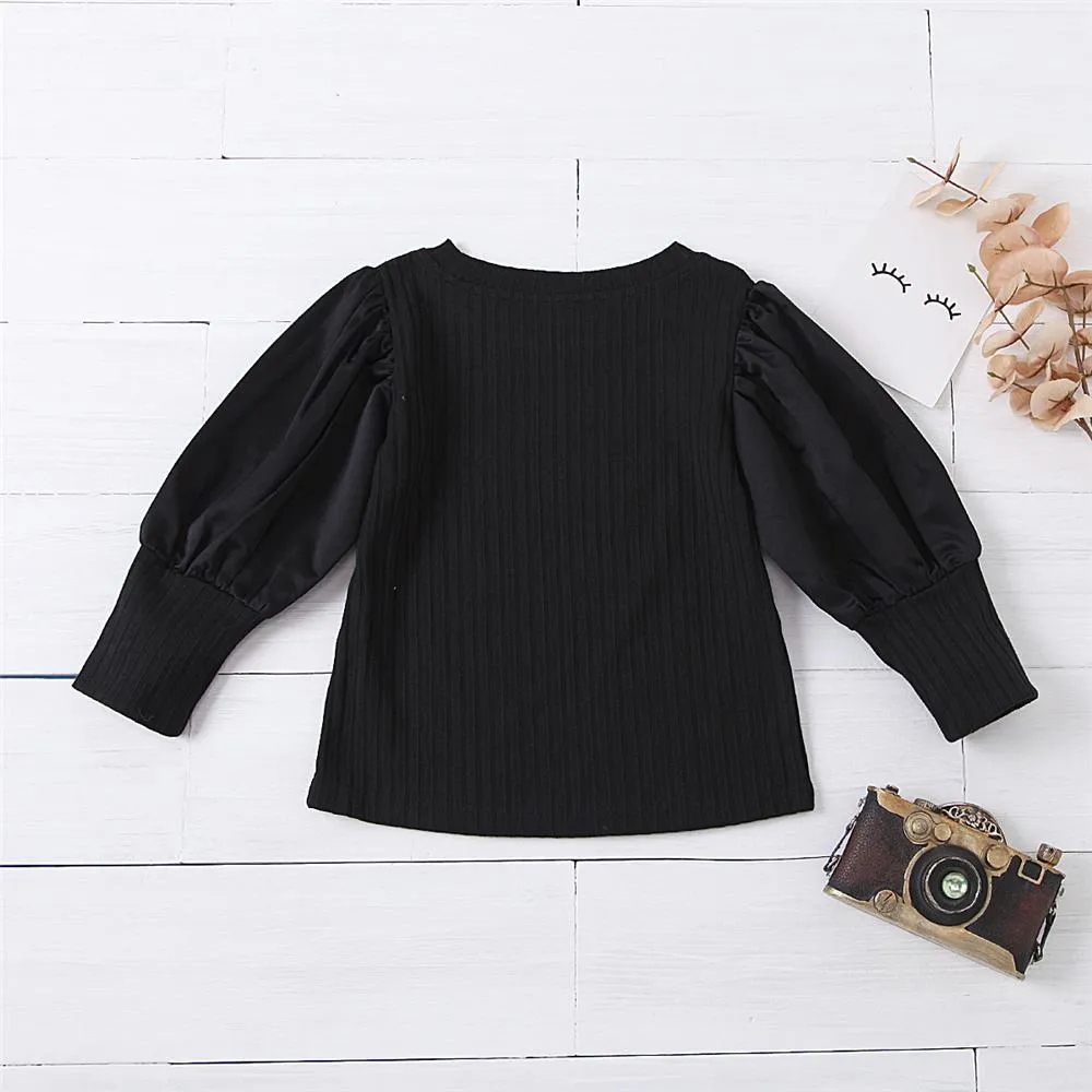 Girls Eyes Printed Long Sleeve Casual T-Shirts Wholesale Girl Clothing