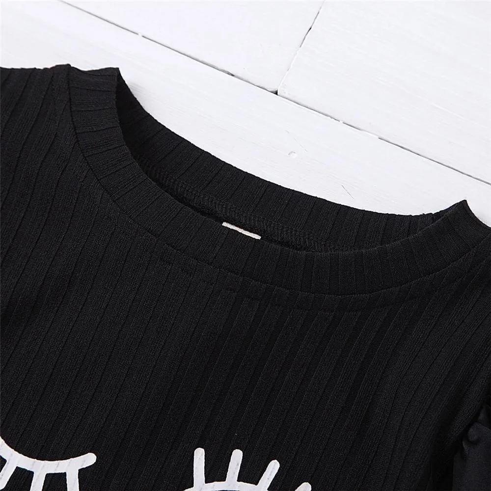 Girls Eyes Printed Long Sleeve Casual T-Shirts Wholesale Girl Clothing