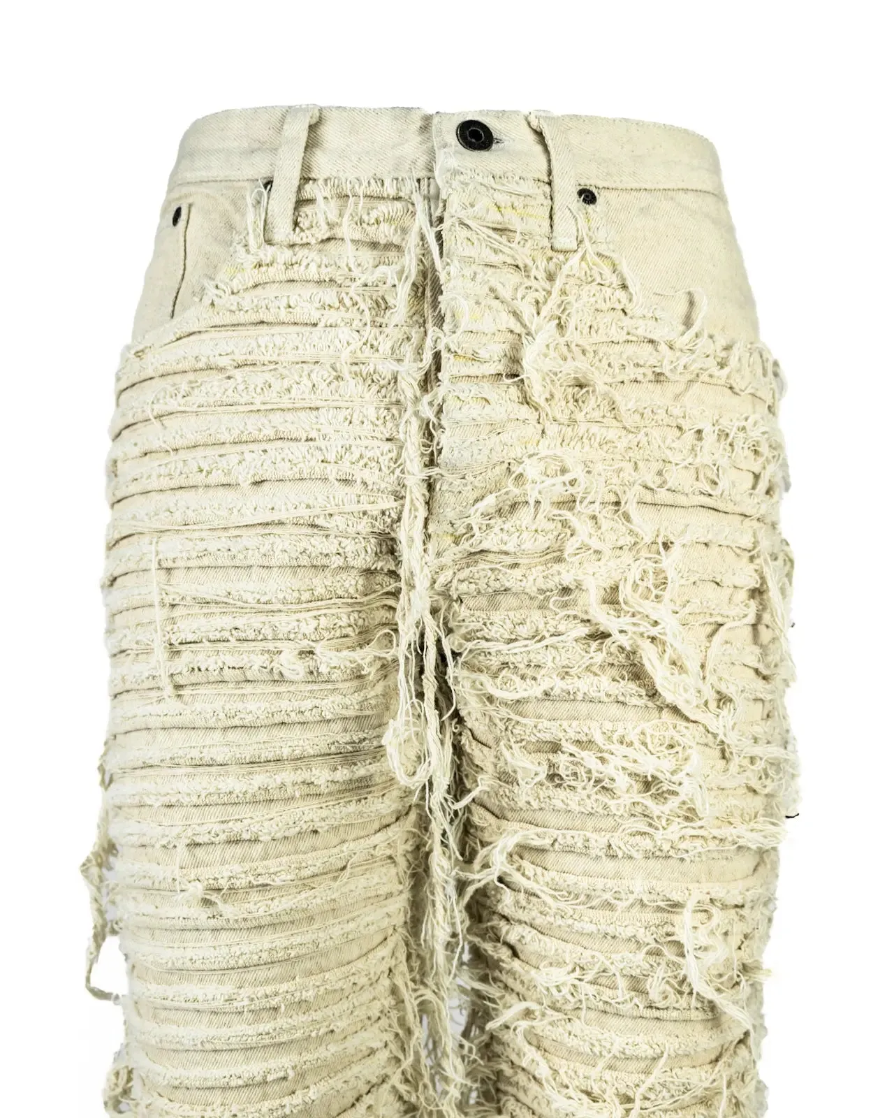 HAIRY BEIGE DENIM