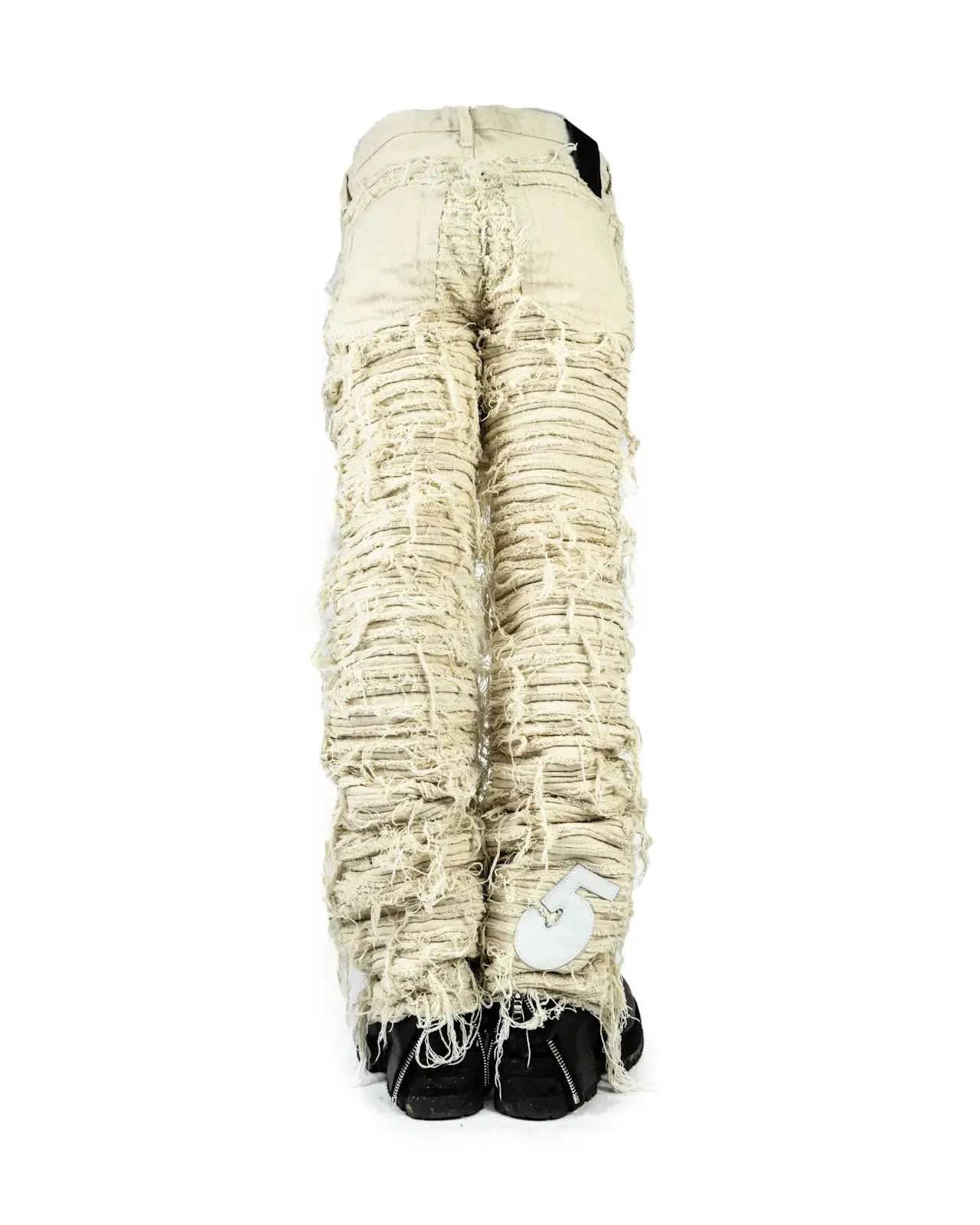 HAIRY BEIGE DENIM