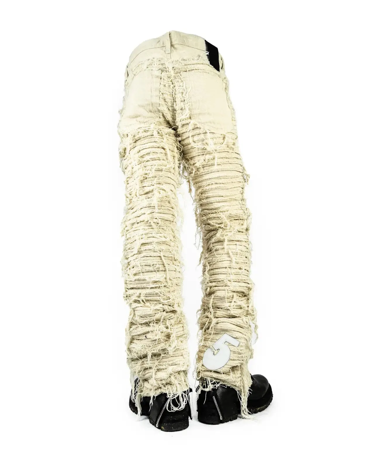 HAIRY BEIGE DENIM
