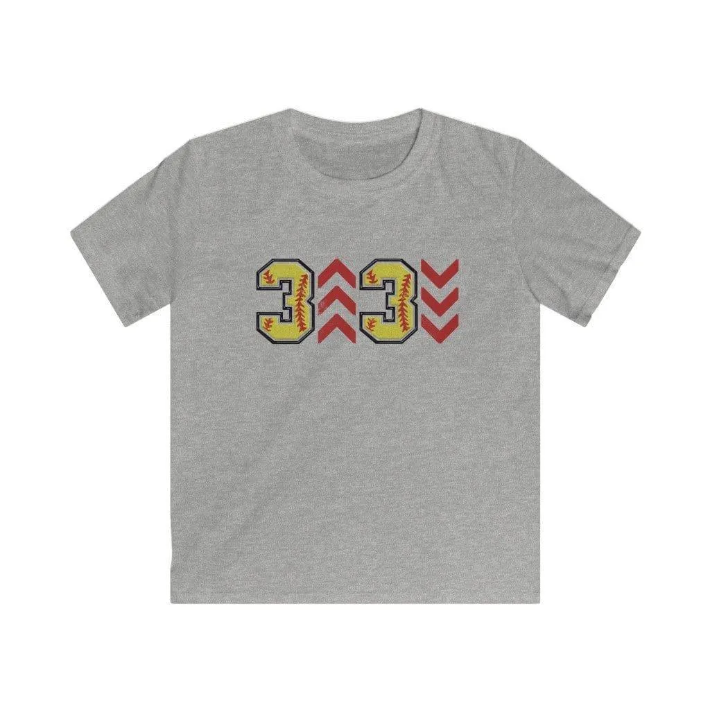 Hazel Blues® | Kids: 3 Up 3 Down Softball Graphic Tee