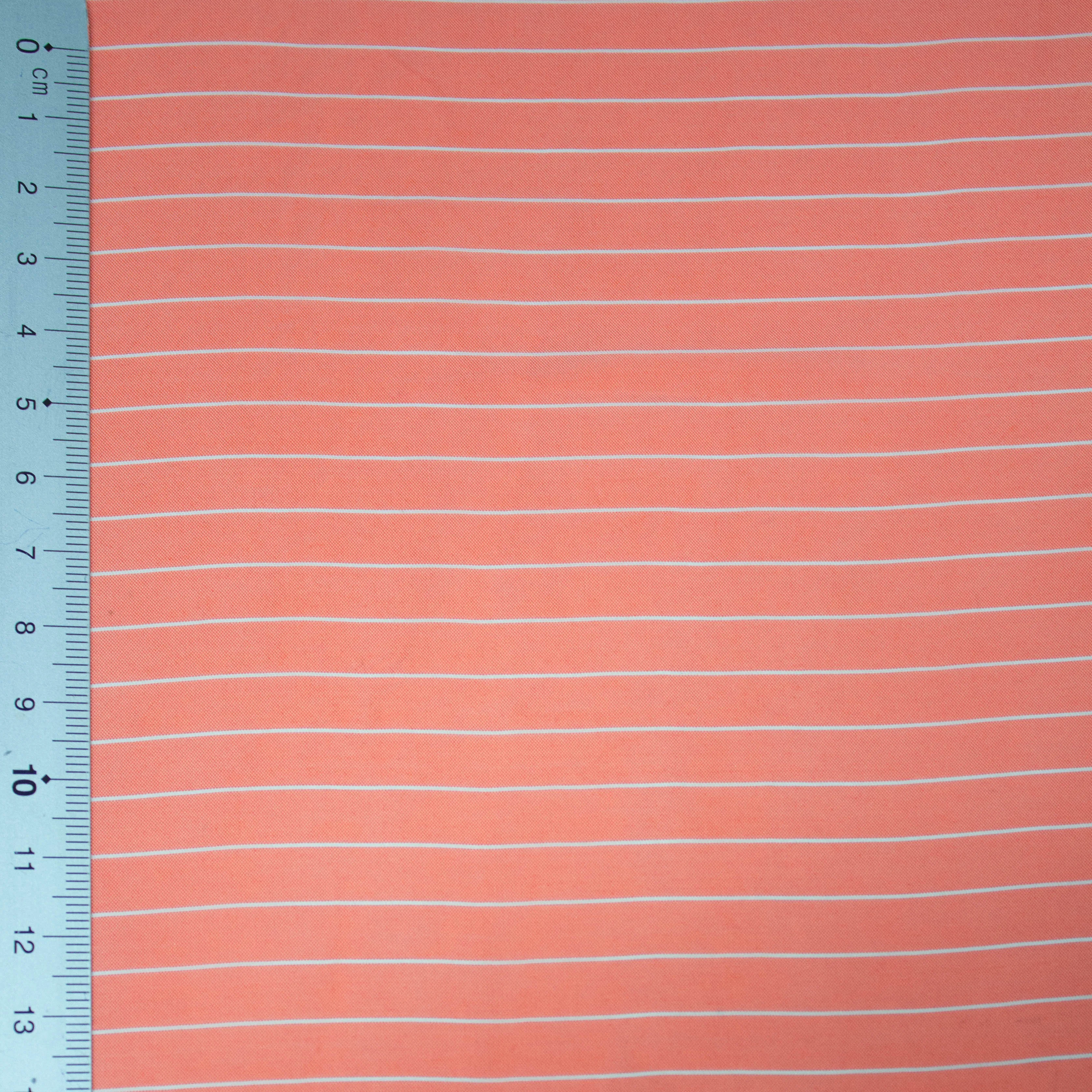 Hazell Salmon Peach Striped Viscose