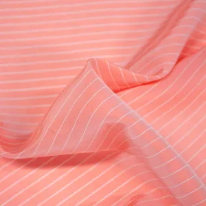 Hazell Salmon Peach Striped Viscose