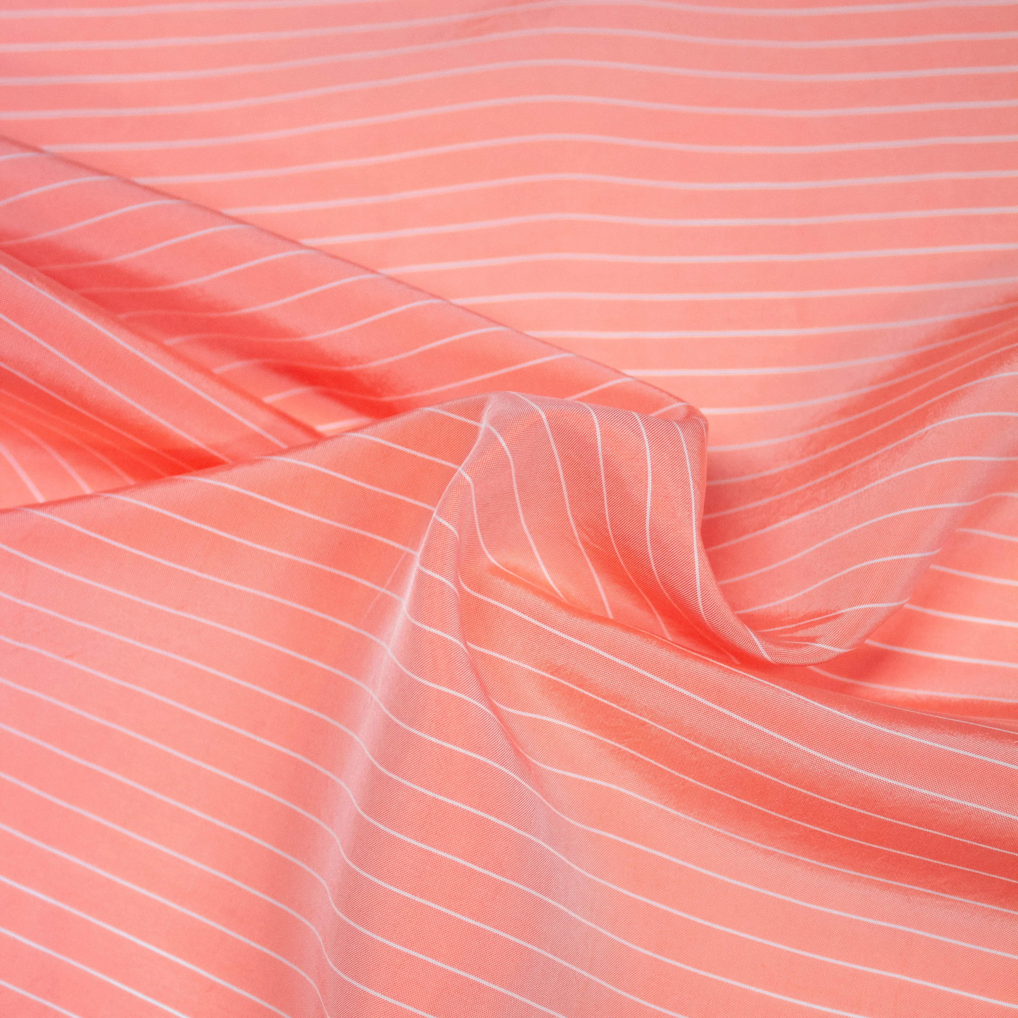 Hazell Salmon Peach Striped Viscose