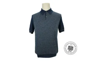 Hermes 437370HA Polo Manches Courtes Ocean / 07 Cotton L Polo Shirts