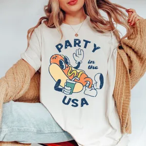 Hotdog Party in the USA Tee