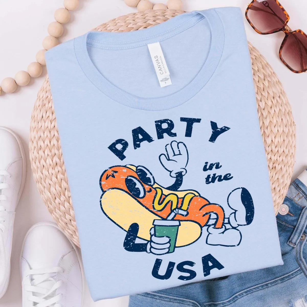 Hotdog Party in the USA Tee